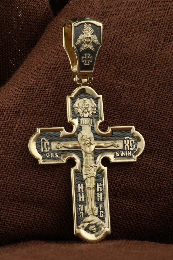 Крест из лимонного золота