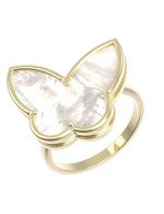 Кольцо из лимонного золота c перламутром