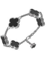 Браслет из белого золота c ониксом