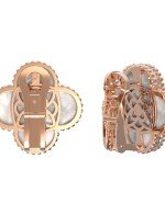 Серьги из золота c бриллиантами и перламутром