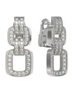 Серьги из белого золота c бриллиантами