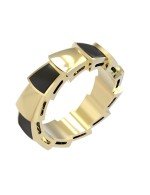 Кольцо из лимонного золота c ониксом