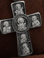 Крест из белого золота