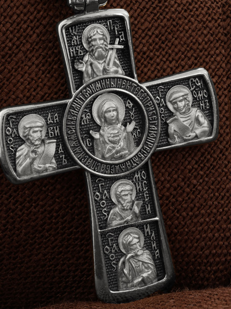 Крест из белого золота 585 пробы