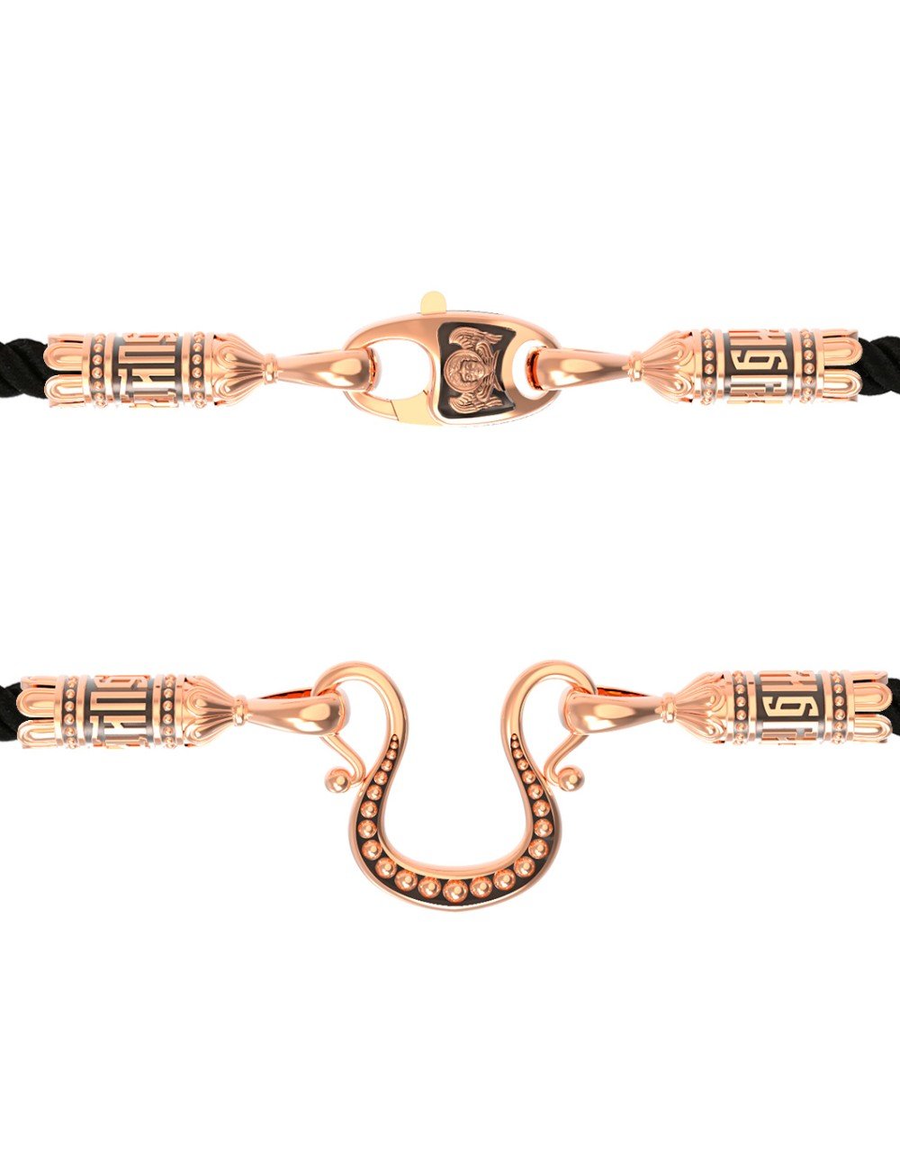 Шнурок шёлковый из золота c шёлковым шнурком