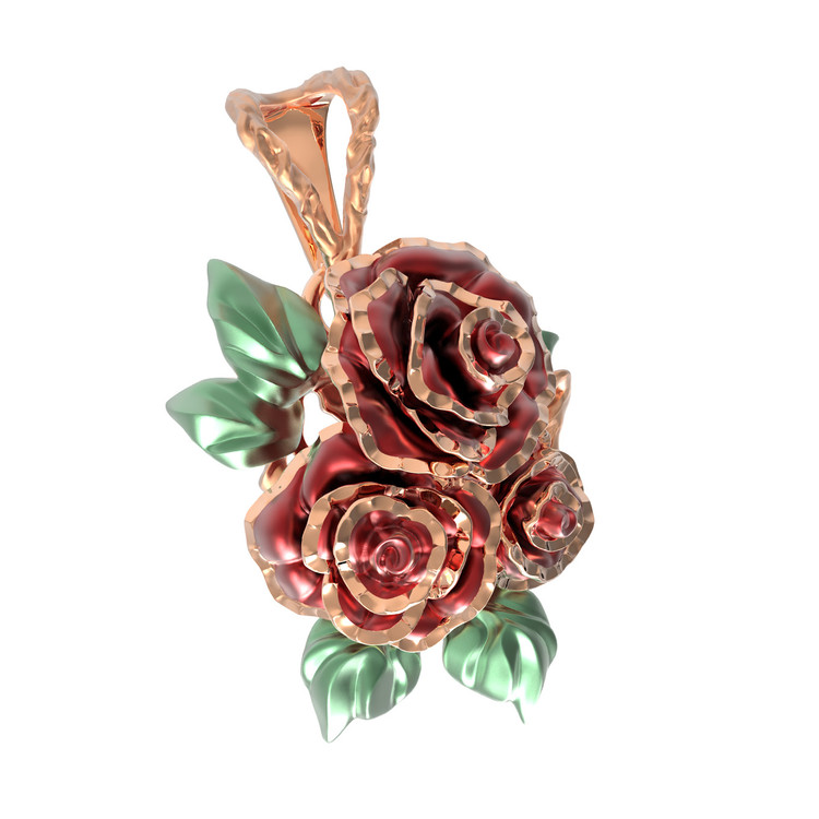 Подвеска из красного золота 585 пробы