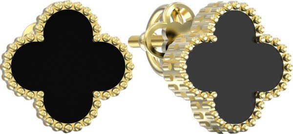 Серьги из лимонного золота