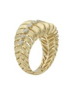 Кольцо из лимонного золота c бриллиантами