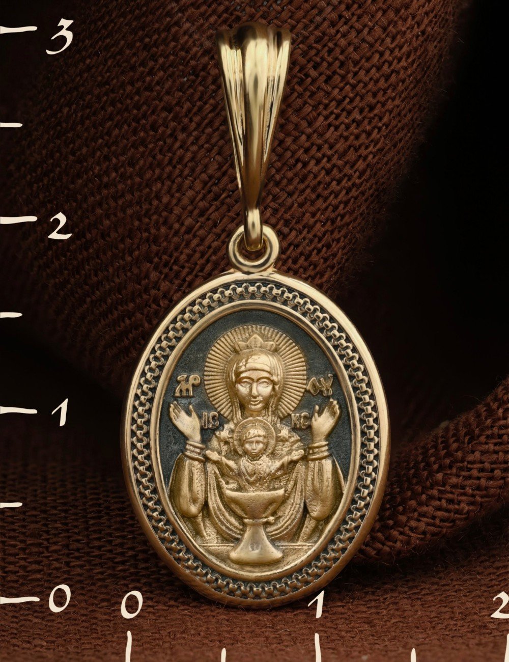 Образок из лимонного золота