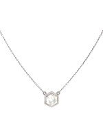 Колье из белого золота c перламутром