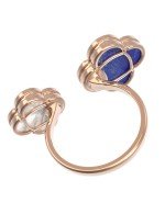 Кольцо из золота c лазуритом и перламутром