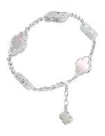 Браслет из белого золота c перламутром