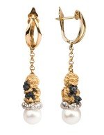 Серьги из золота c жемчугом