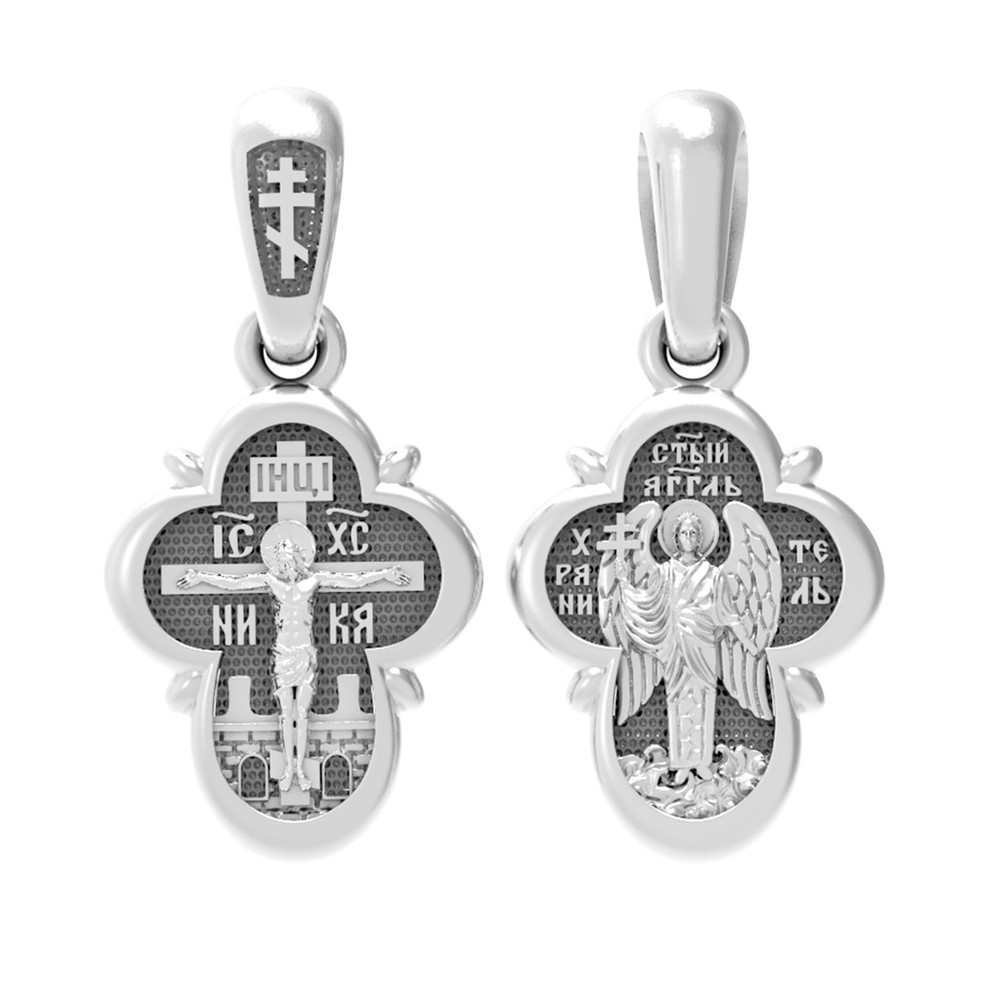 Крест из белого золота 585 пробы