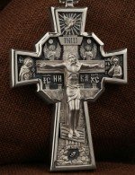 Крест из белого золота