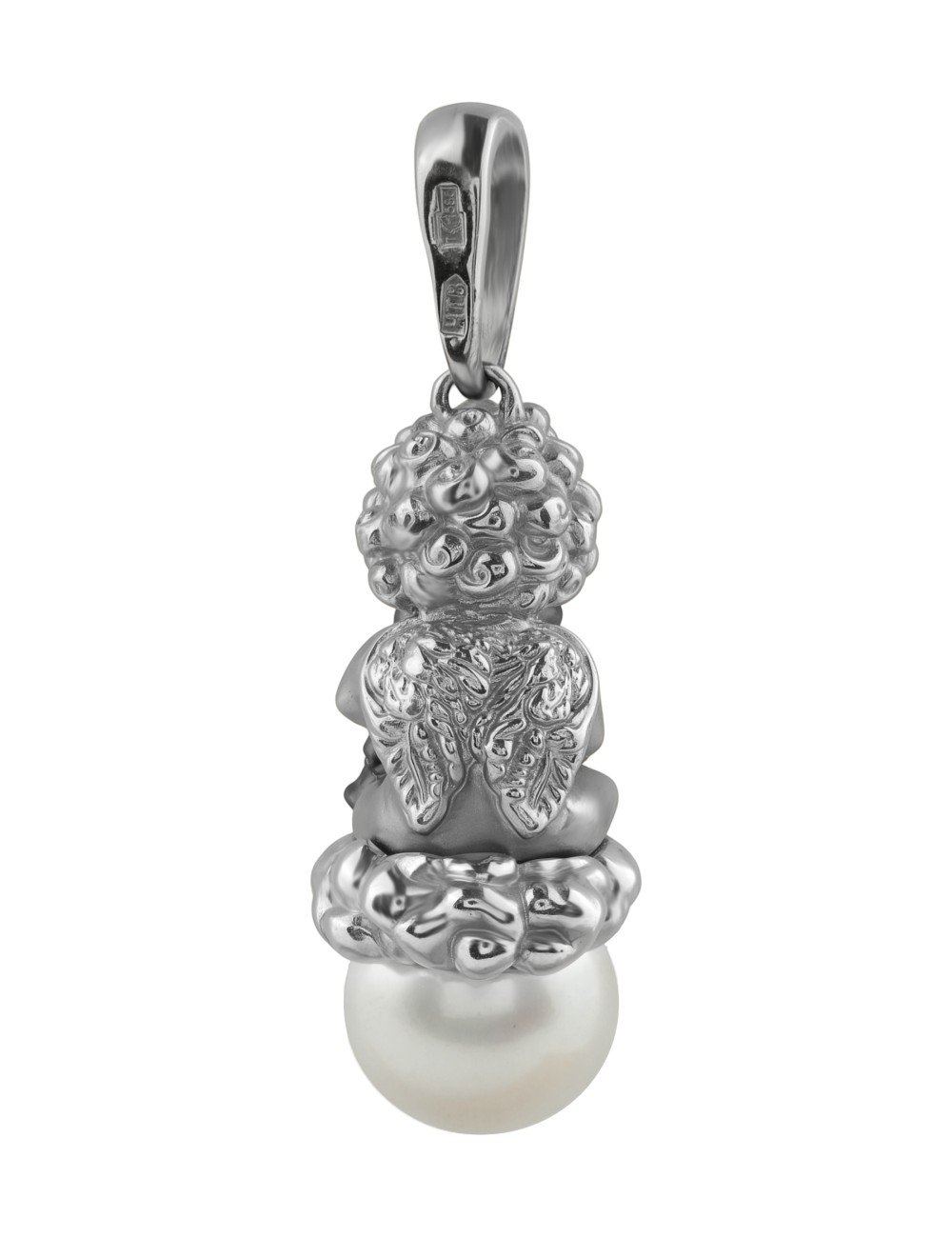 Подвеска из белого золота c жемчугом