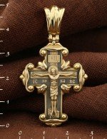 Крест из лимонного золота
