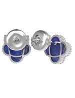 Серьги из белого золота c лазуритом