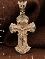Крест из золота c бриллиантами