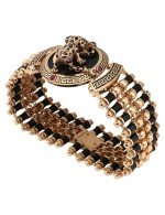 Браслет из золота c эмалью, ониксом и рубином