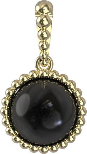Подвеска из лимонного золота c ониксом