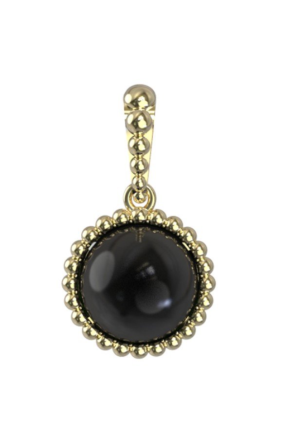 Подвеска из лимонного золота c ониксом