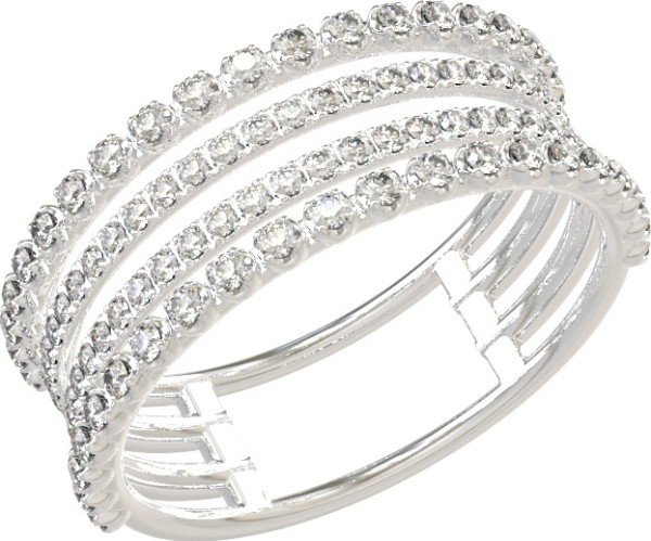 Кольцо из белого золота c бриллиантами