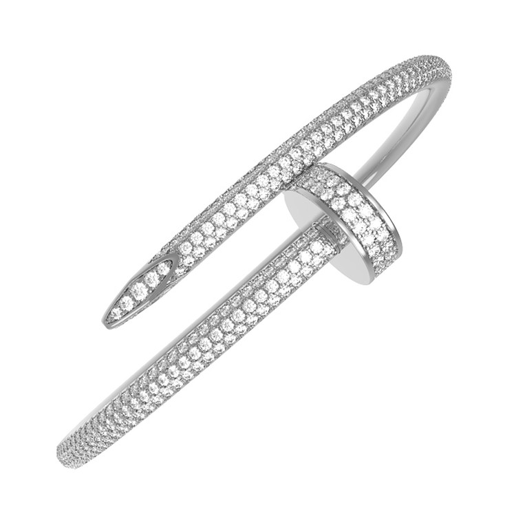 Браслет из белого золота 585 пробы c бриллиантами