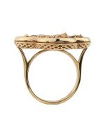 Кольцо из золота c эмалью и перламутром