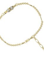 Браслет из лимонного золота c ониксом и перламутром