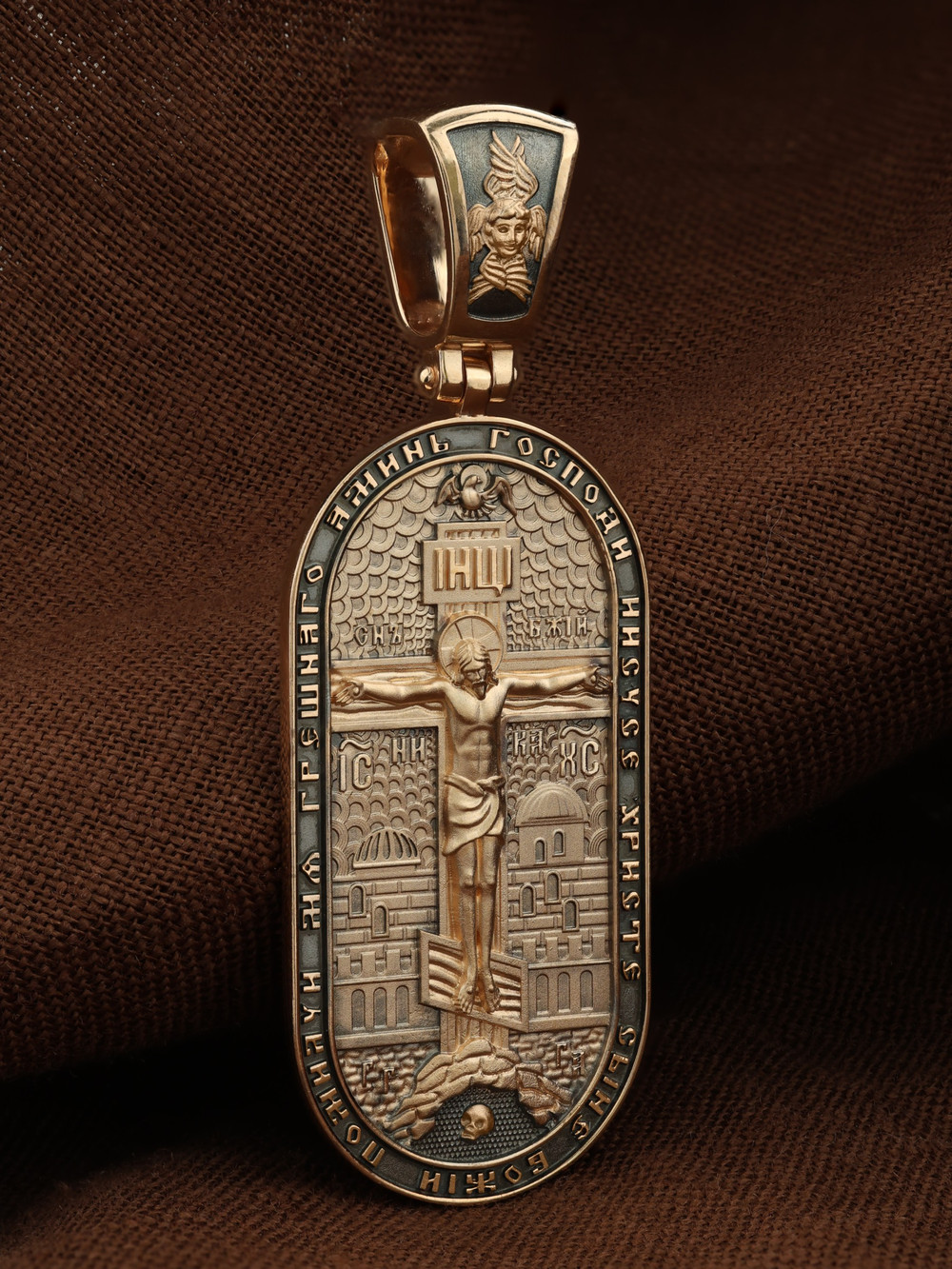 Нательная икона из красного золота 585 пробы