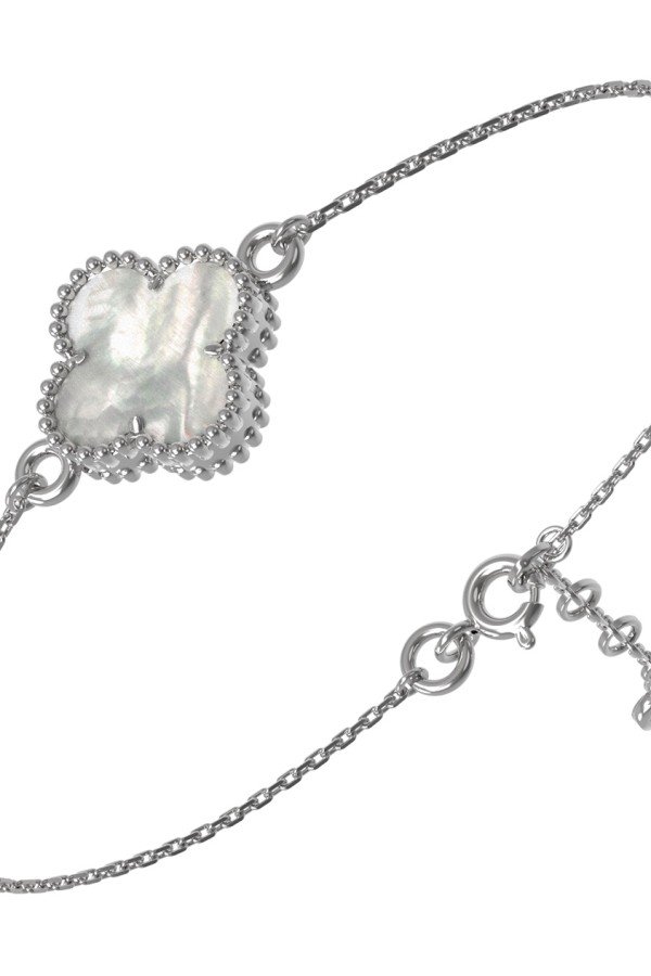 Браслет из белого золота c перламутром