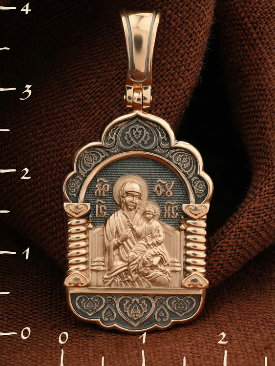 Нательная икона из красного золота 585 пробы
