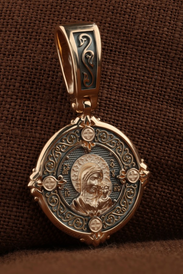 Нательная икона из красного золота 585 пробы