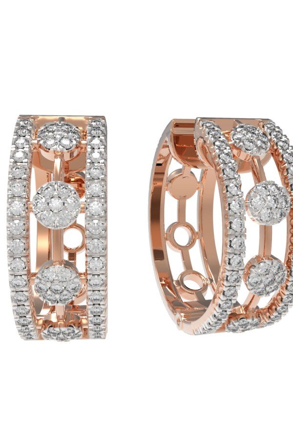 Серьги из золота c бриллиантами