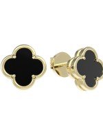 Серьги из лимонного золота c ониксом