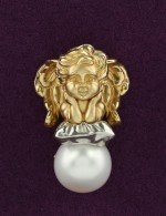 Подвеска из лимонного золота c жемчугом