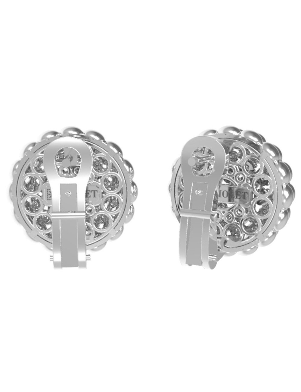 Серьги из белого золота c бриллиантами