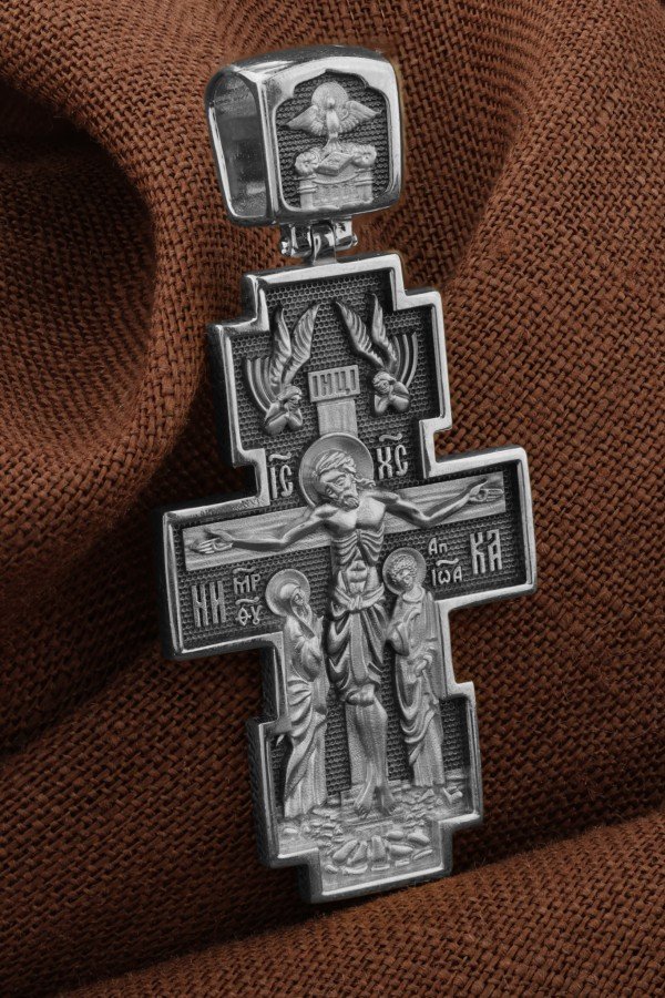 Крест из белого золота