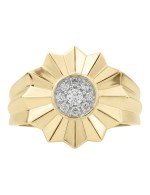 Кольцо из лимонного золота c бриллиантами