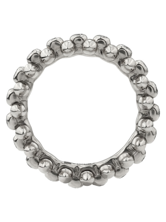 Кольцо из белого золота 585 пробы c бриллиантами