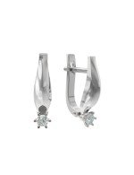 Серьги из белого золота c бриллиантами