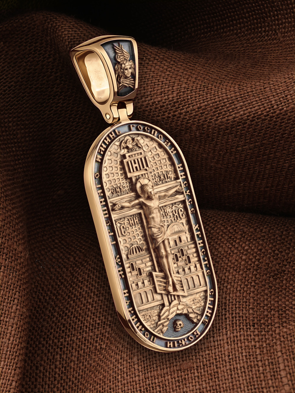 Нательная икона из красного золота 585 пробы