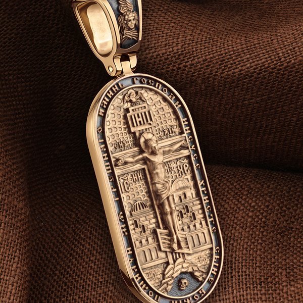 Нательная икона из красного золота 585 пробы