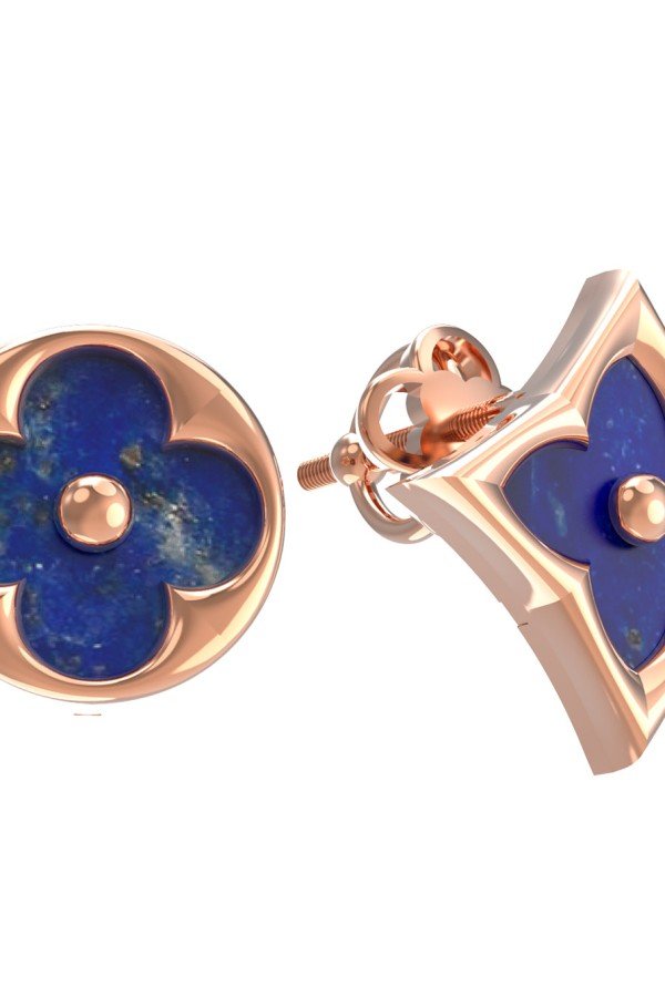 Серьги из золота c лазуритом