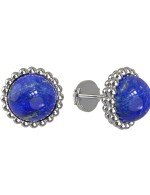 Серьги из белого золота c лазуритом