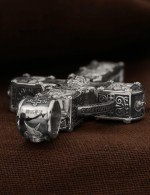 Крест из белого золота c эбеновым деревом