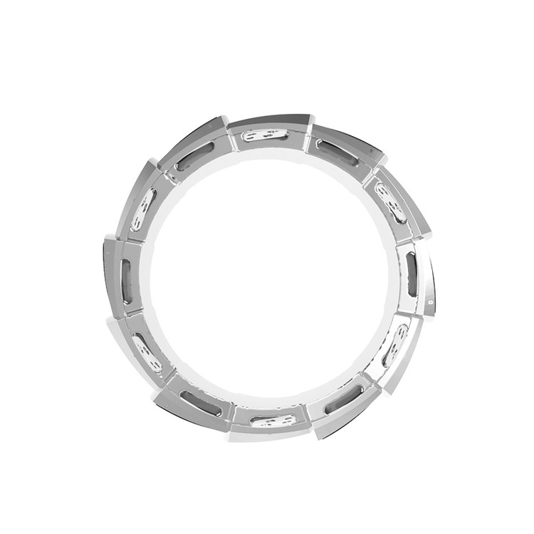 Кольцо из белого золота 585 пробы c бриллиантами и ониксом