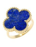 Кольцо из лимонного золота c лазуритом