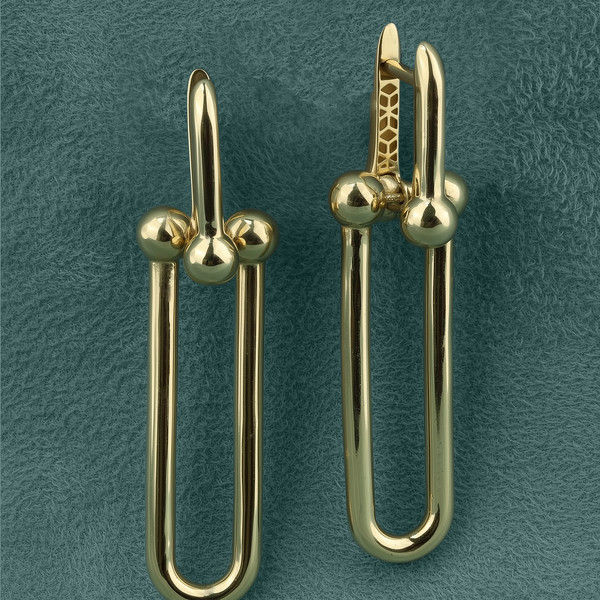 Серьги из лимонного золота 585 пробы